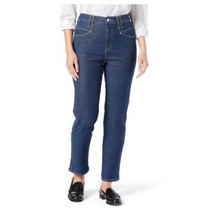 Signature by Levi high rise straight leg jeans dark wash